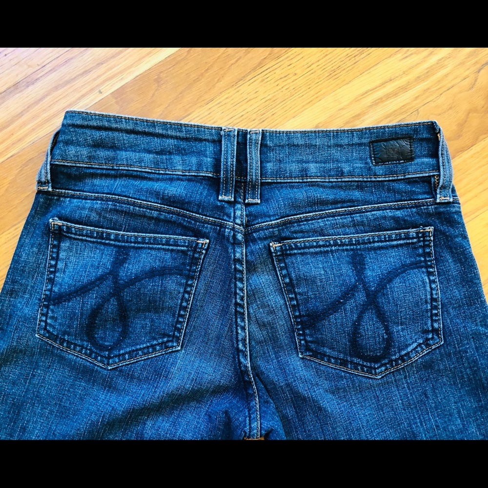 Rare vintage Juicy Couture Blue ‘Cara’ Wide Leg/ Flare Jeans sz 27 - Picture 4 of 6